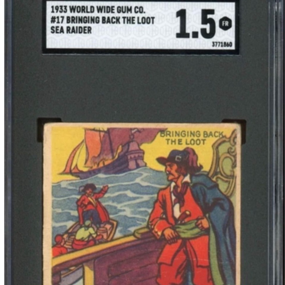 1933 Word wide Gum Co.#17 Sea raiders Vintage graded card
